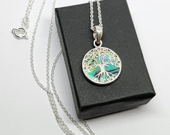 YEESIA Collana Albero Della Vita In Argento Sterling 925 Con Abalone – Ciondolo Significativo, Regalo Perfetto Per Donna