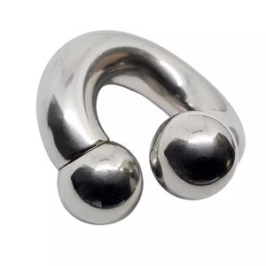 Sztanga Horseshoe Twist, duża, ciężka, 10 mm, rozmiar 00, kulki 12 mm, zakrzywiona biżuteria do piercingu ciała