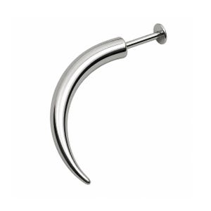 Labret Spike Horn Tusk Piercing Claw Chin Statement 316 Steel Curved Unique Body Jewellery