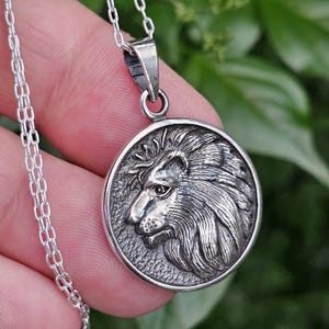 Lion of Judah Pendant 925 Sterling Silver 20&quot; Chain Necklace Haile Selassie I Rastafarian Rasta Spiritual Pendant Jewellery With Box (bs7b6)