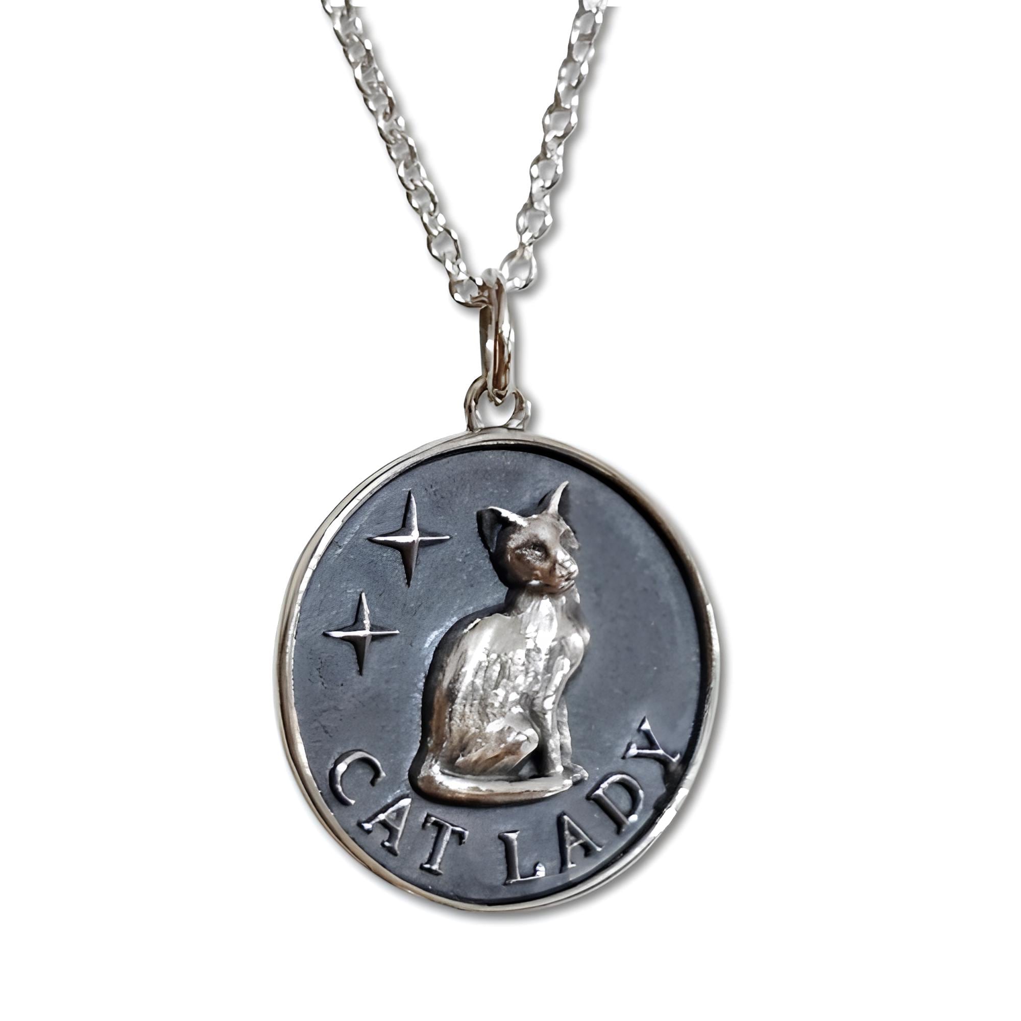 Collana Con Ciondolo Gatto E Farfalla In Argento 925 – Per Amanti Dei Gatti, Regalo Donna - 3