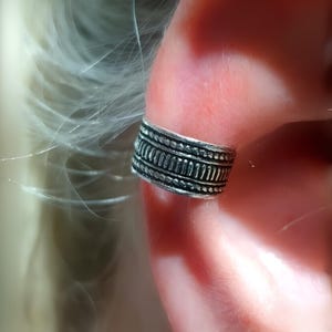 Ear Cuff 925 Sterling Silver Moroccan Mediterranean Bohemian Ethnic Style Earring Orbital Upper Helix Jewellery (Bs4l2)