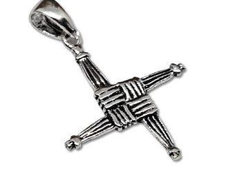 St Brigid's Cross Charm 925 Silver Goddess Ireland Kildare Jewellery Boxed