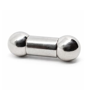 Prince Albert Barbell Bar 0 Gauge (8 mm) 10 mm Kugeln Piercing Chirurgenstahl Körperschmuck