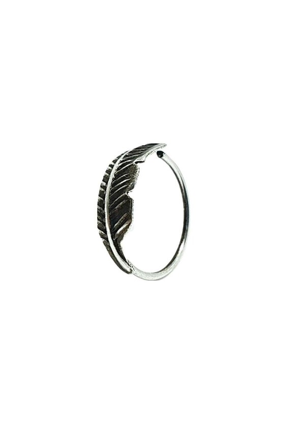 Feather Nose Ring Piercing Angel Feather 10mm Ring Angel Feather