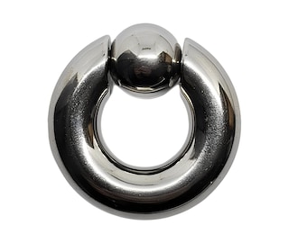 Prinz Albert Piercing 35mm Sehr schweres Gauge BCR 10mm 00g CBR 14mm Ball Closure Ring 316L PA Prinz Albert Ohrring Easy Fit Ring (Bn86)