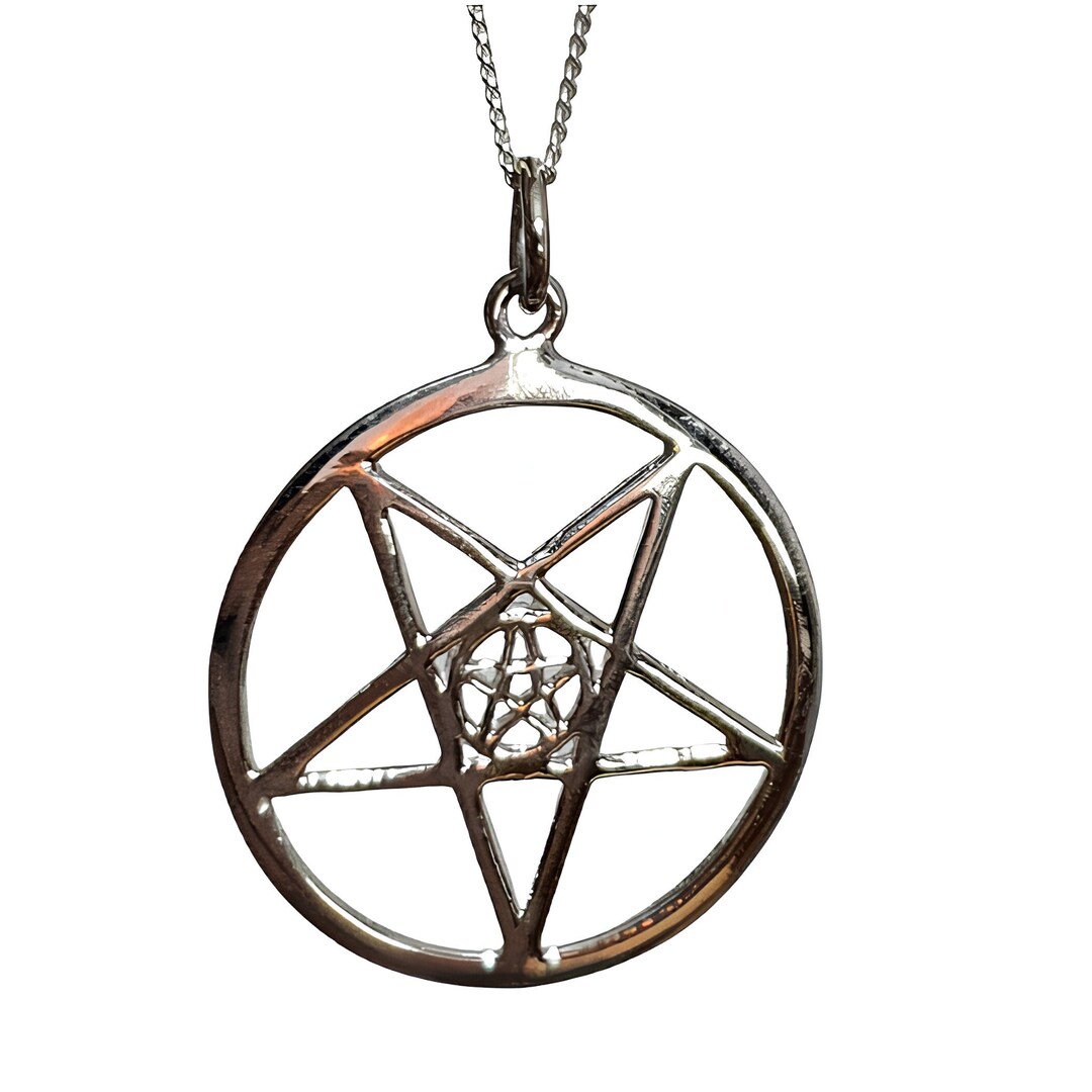 Pentagram Inverted Necklace Pendant Pentacle Occult Baphomet
