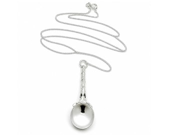 Crystal Wand Pendant Quartz Necklace Sterling Silver Healing Energy Spiritual Gift Charm & Boxed