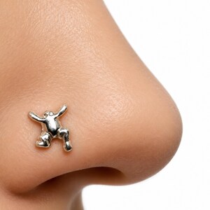 Grodnäsa 925 Sterling Silver Djursmycken Natur Piercing Gåva Alternativ Kula Änd