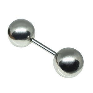 Barbell Per Piercing Lingua - Acciaio Chirurgico 14G (1.6mm), Lunghezza 16mm, Sterile - Foto 8