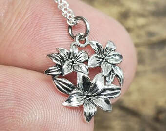 ◇Hei◇ lilies pendant necklace [正規品/関税込] Lilly Flower Cluster Pendant 925 Sterling Silver 18