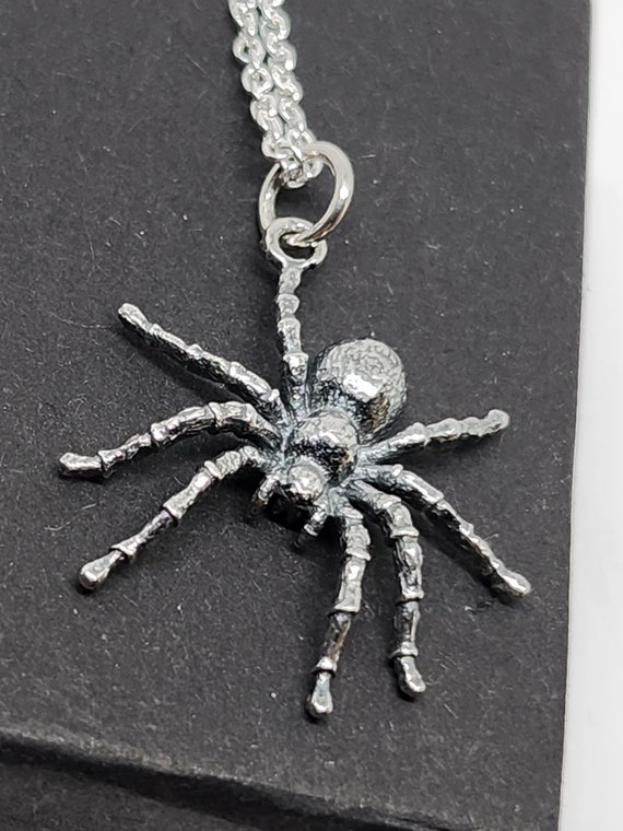 925 スパイダー ペンダント スパイダーペンダントネックレス 925シルバー 牙付きスパイダー