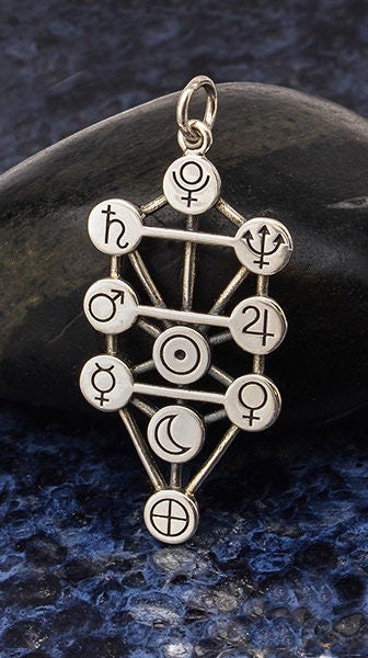 Sephirot Tree of Life Kabballah Pendant Necklace 10 Point