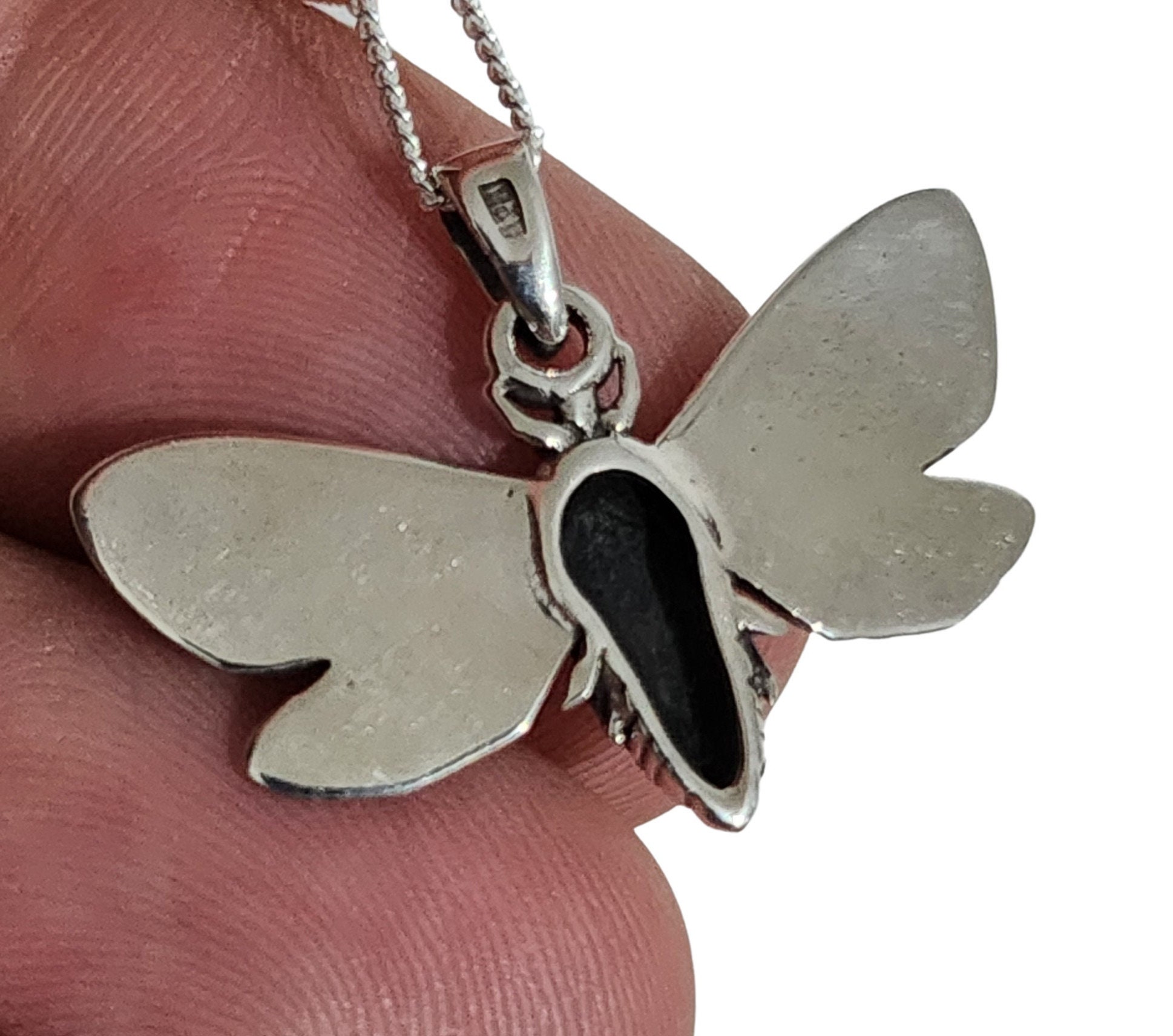 VENACOLY Collana Con Ciondolo Falena In Argento 925, Gioiello Gotico Donna, Regalo In Scatola Con Panno