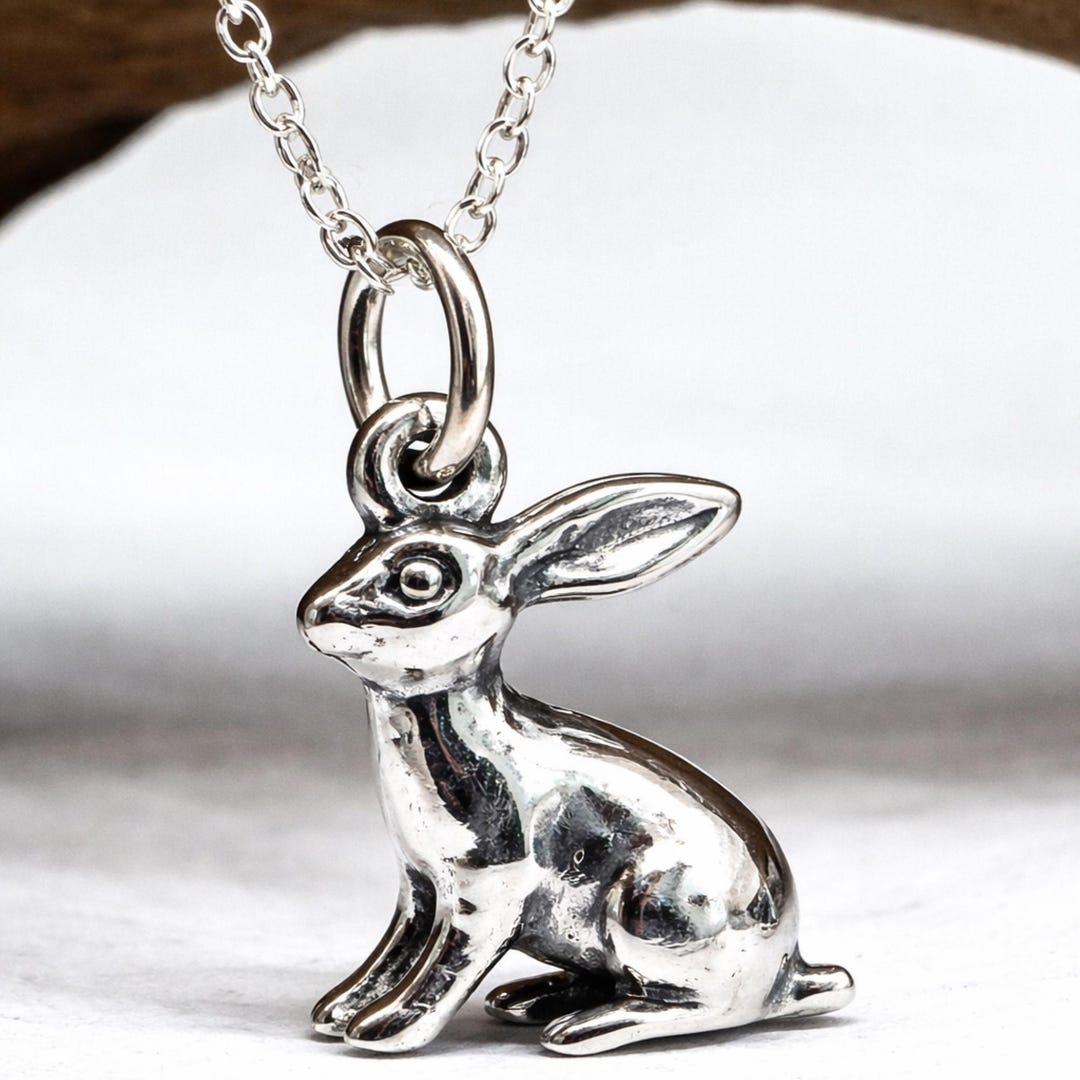DAOCHONG Argento Sterling 925 carino animale gioielli coniglio coniglio ciondolo con zirconi trasparenti amore cuore collana regali per le donne