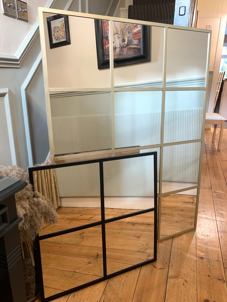 Handmade Industrial Decorative Wooden Window Mirrors Etsy UK