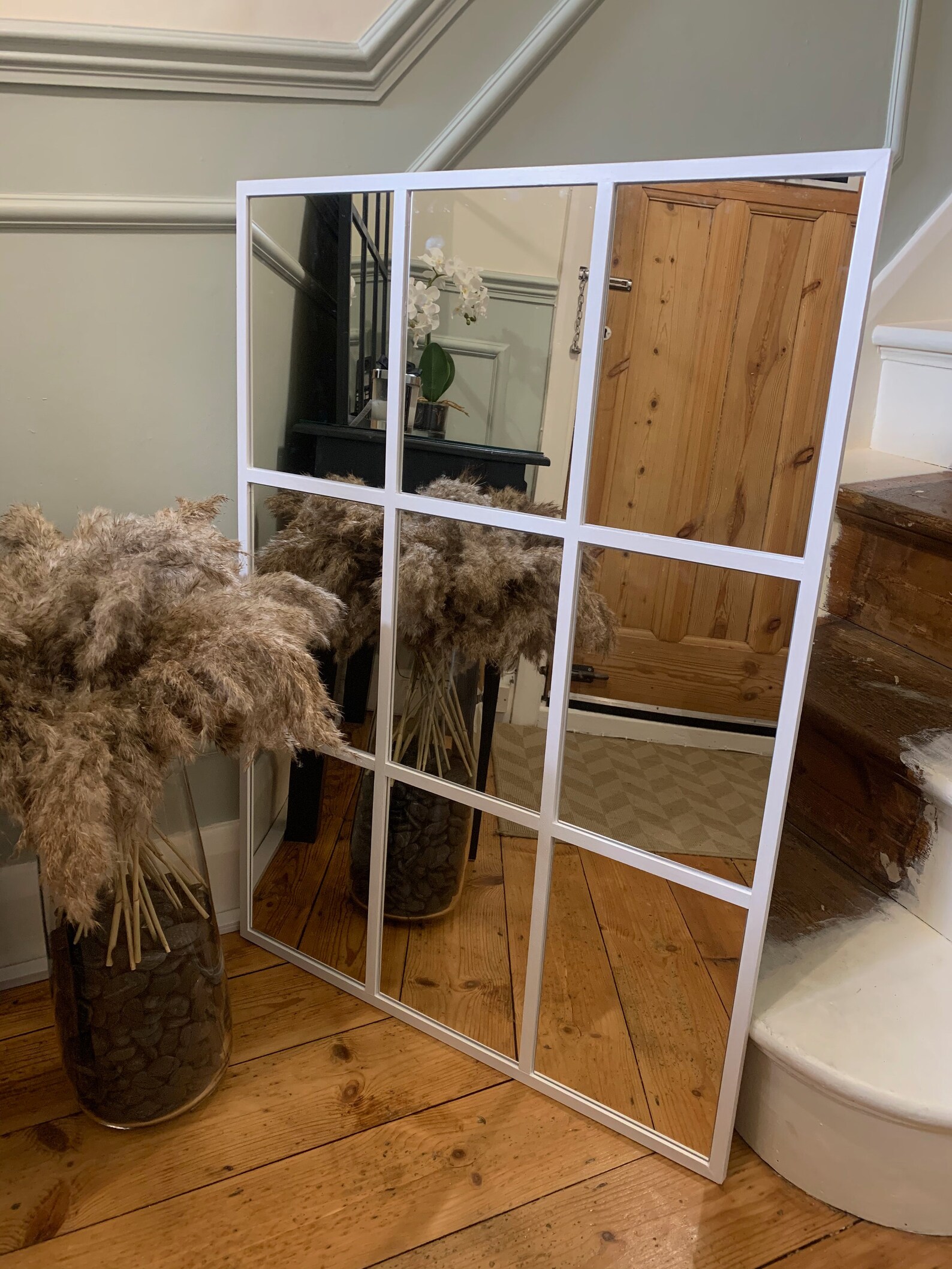 Handmade Industrial Decorative Wooden Window Mirrors Etsy