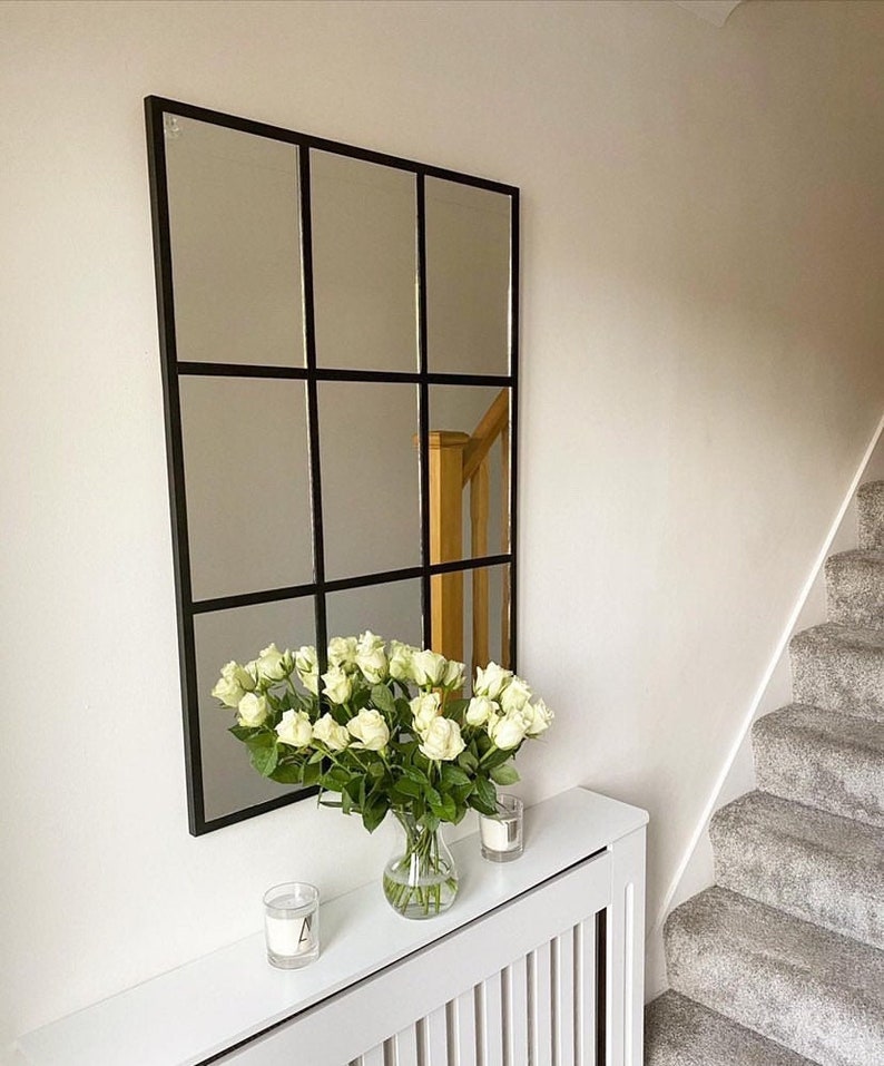 Handmade Industrial Decorative Wooden Window Mirrors Etsy