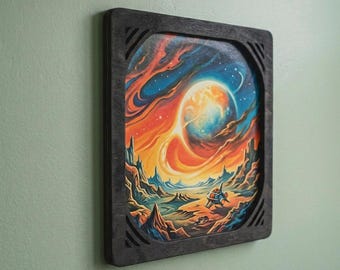 Vinyl Record Wall Mount Display Shelf, Wood Record Holder Wall Hanging, Vinyl Record Wall Frame, Wooden Record Album Sleeve Frame,LP Display