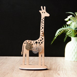 Jewelry holder stand, Giraffe ring holder, Earring jewelry organizer, Giraffe jewelry stand, Jewelry holder for mom, Earring holder stand