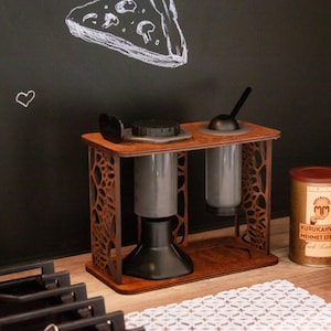 Aeropress Organizer, Aeropress Ständer, Kaffeestationsorganisator, Aeropress Holzstation, Caddy-Rack, Aeropress Zubehör, Kaffeeliebhaber Geschenk