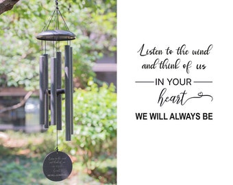 Listen to the wind chime, Personalized wind chimes, Engraved windchimes, Remembrance wind chimes, Memory windchimes, In memory of wind chime