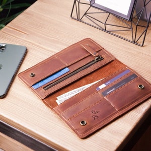 Leather wallet women's,Long wallet women,Slim wallet women,Gift for her wallet,Ladies wallet personalized,Custom wallet women