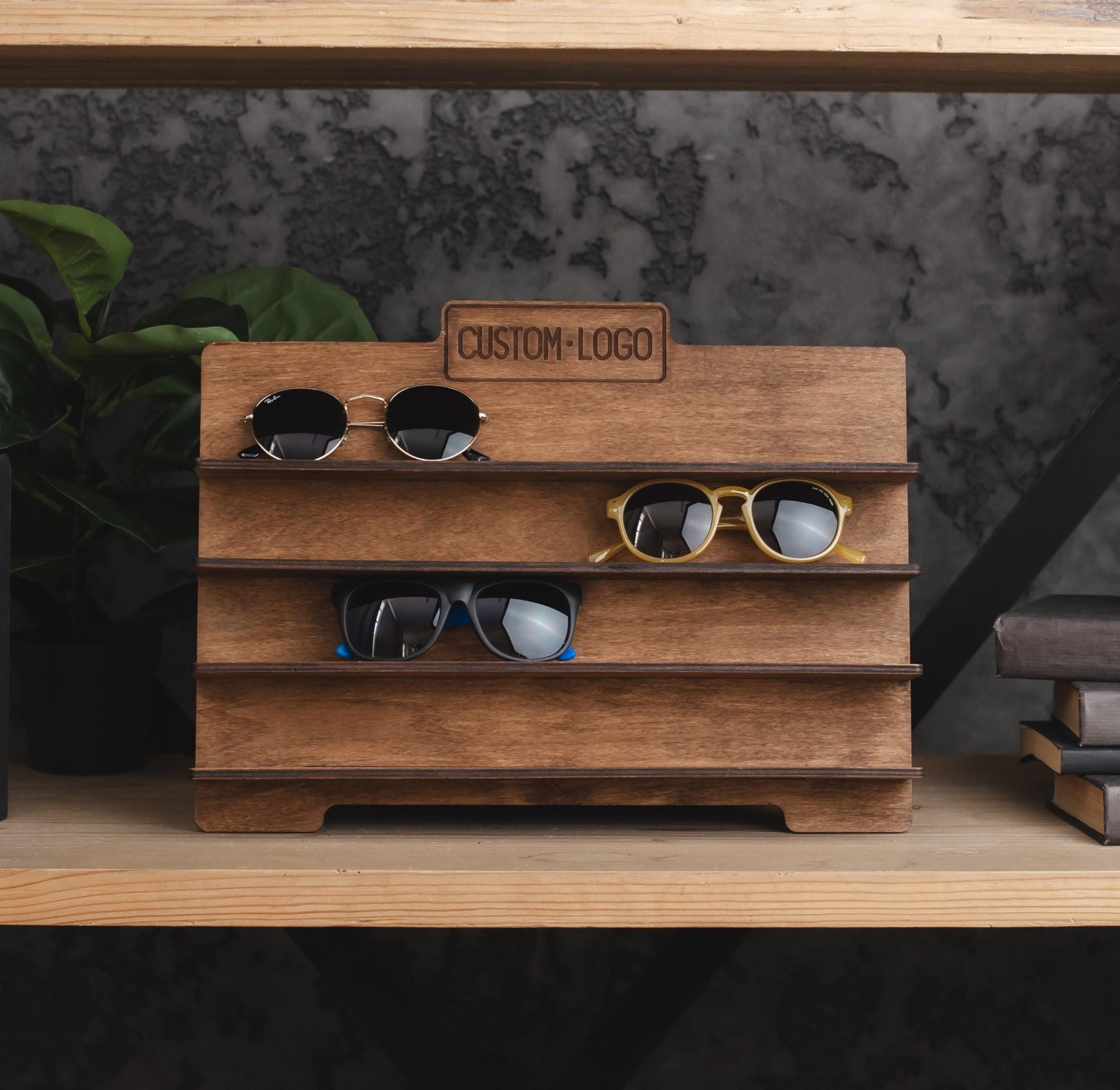 Custom Sunglasses Rack Custom Sunglasses Rack, Glasses Holder for Desk, Sunglasses Shelf ...