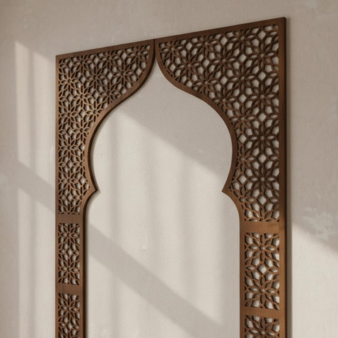 Islamic Wood Roster Islamic Wood Wall Panel,plywood Islamic Wall Decor,arabic Geometric ...