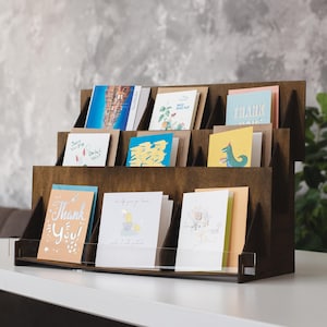 Présentoir cadeau personnalisé, présentoir en bois pour cartes-cadeaux, présentoir en bois pour cartes de voeux, présentoir pour cartes-cadeaux en bois