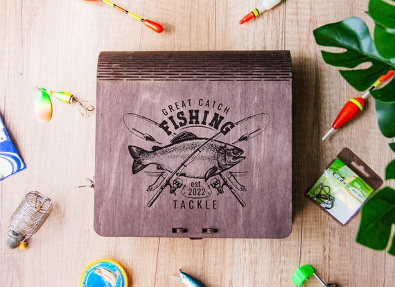 Personalized Tackle Box, Custom Fishing Box, Engraved Tackle Box