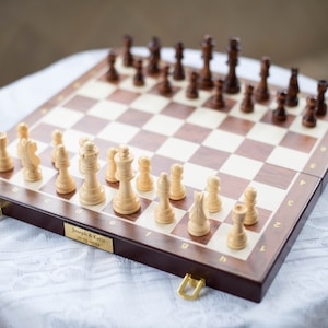 Personalized Chess Set with Storage, Custom Chess Set, Engraved Chess Set,Chess Board Set,Chess Pieces,Premium Chess Set