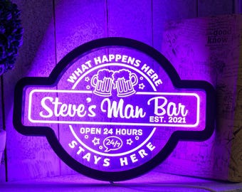 Personalized bar neon sign, Beer bar signs, Custom bar neon sign, Bar light up sign, Beer pub sign, Custom bar name sign, Beer neon sign