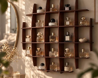 Perfume Organizer, Perfume Display, Perfume Shelf, Perfume Rack, Cologne Organizer, Cologne Display, Wall Mounted Shelf, Wood Shelf