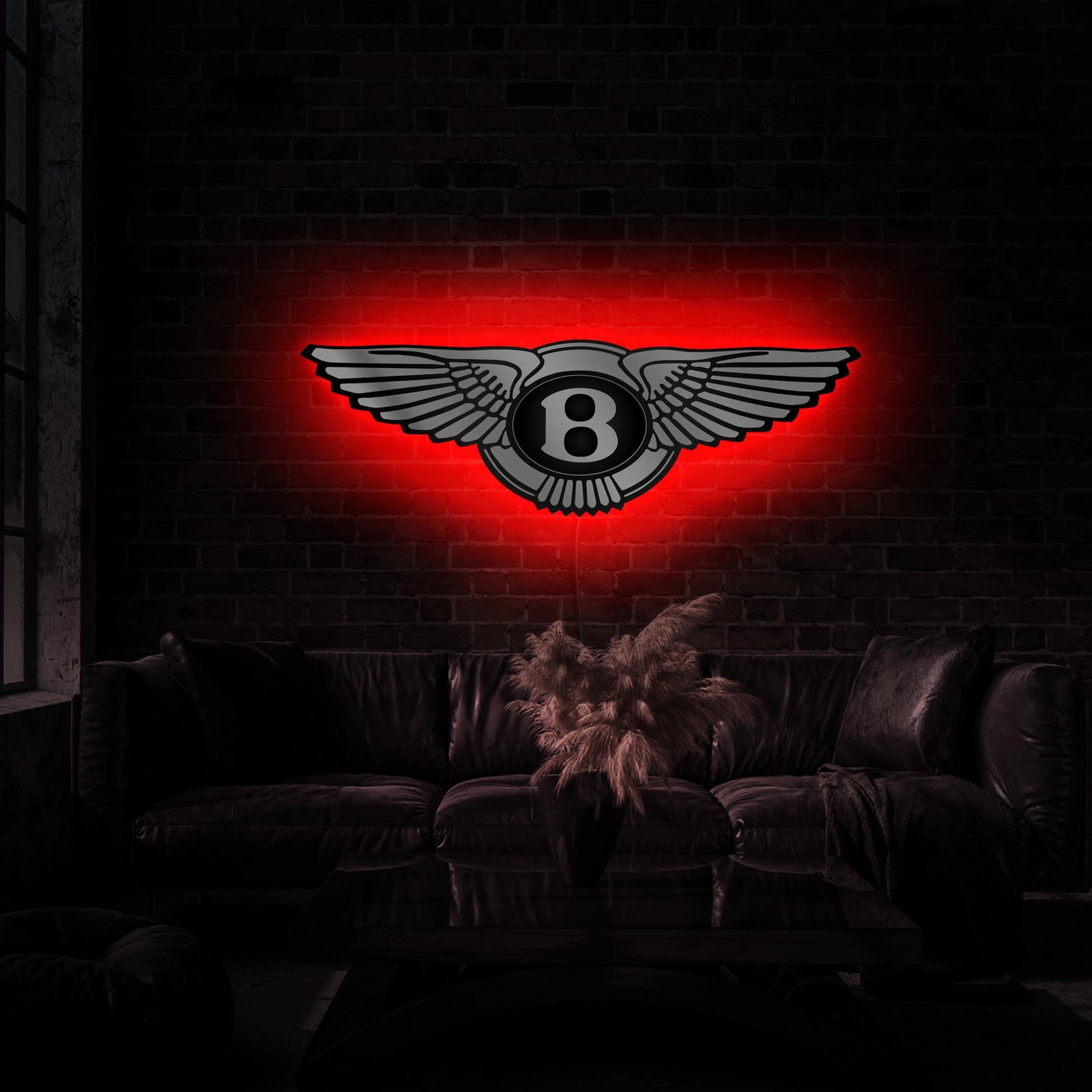 Bentley Logo Sign, Car Logo Led Sign, Bentley Wall Sign, Bentley