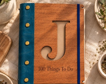 Personalized Journal, Wooden Notebook, A5 Notebook Cover, A5 Journal Cover, Leather Notebook, A6 Leather Notebook, B6 Notebook Cover