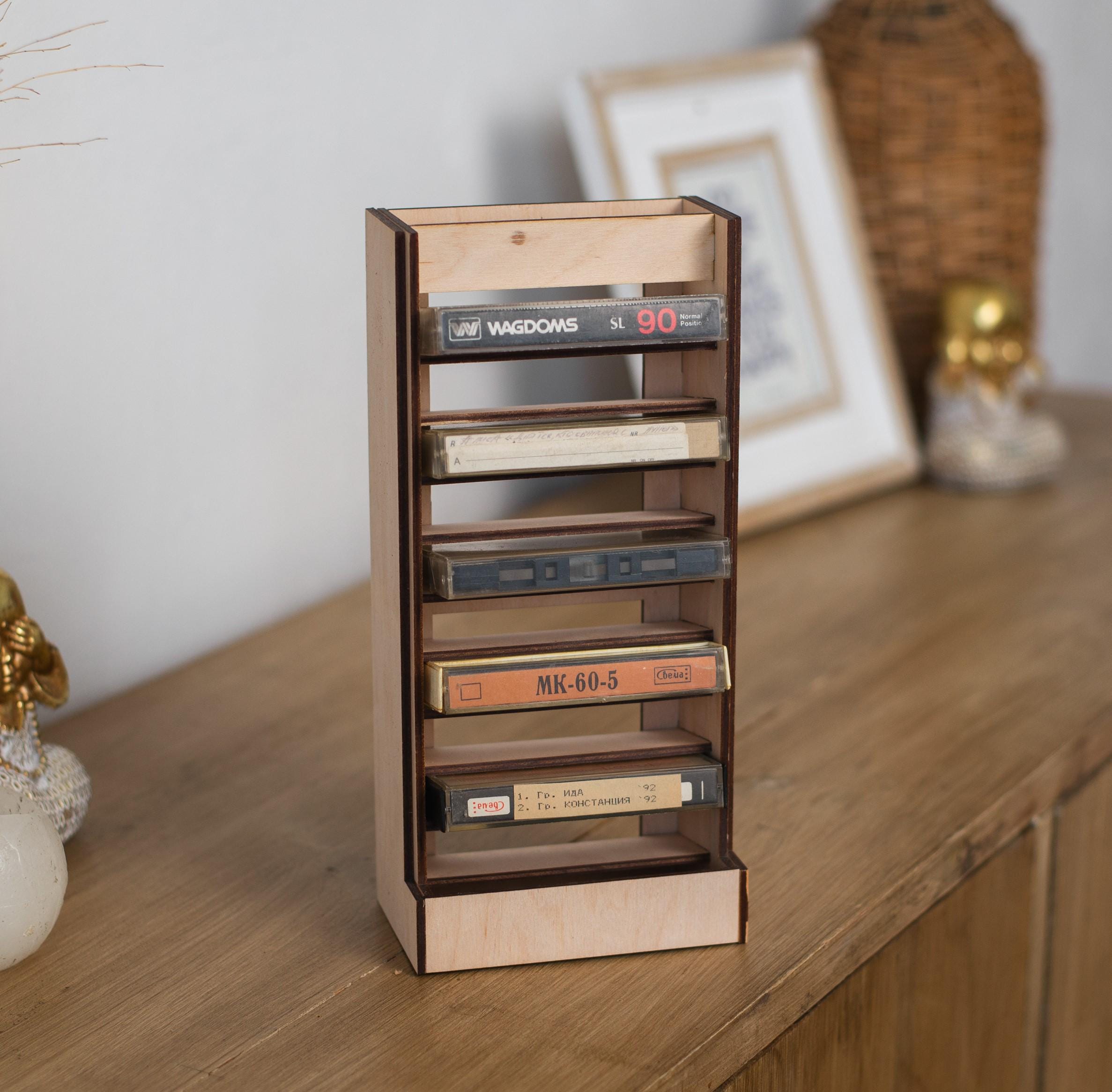 カセットテープ収納ラック Cassette City 白 ホワイト テープ付き カセットテープ収納ラック Cassette City 白 ホワイト テープ付き