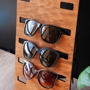 Wooden Glasses Organizer, Custom Glasses Storage, Eyeglasses Holder, Wooden Glasses Display, Personalized Sunglasses Stand