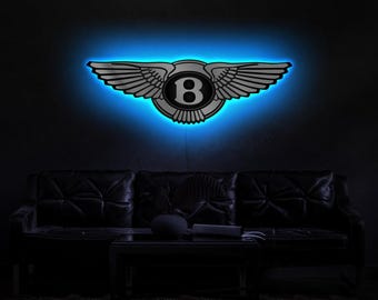 Bentley Logo Sign, Car Logo Led Sign, Bentley Wall Sign, Bentley