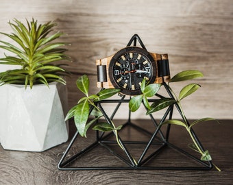 Orologio da polso in legno personalizzato, orologio da polso personalizzato, orologio da polso fatto a mano, regalo di anniversario per il marito, orologio da polso in legno da uomo inciso