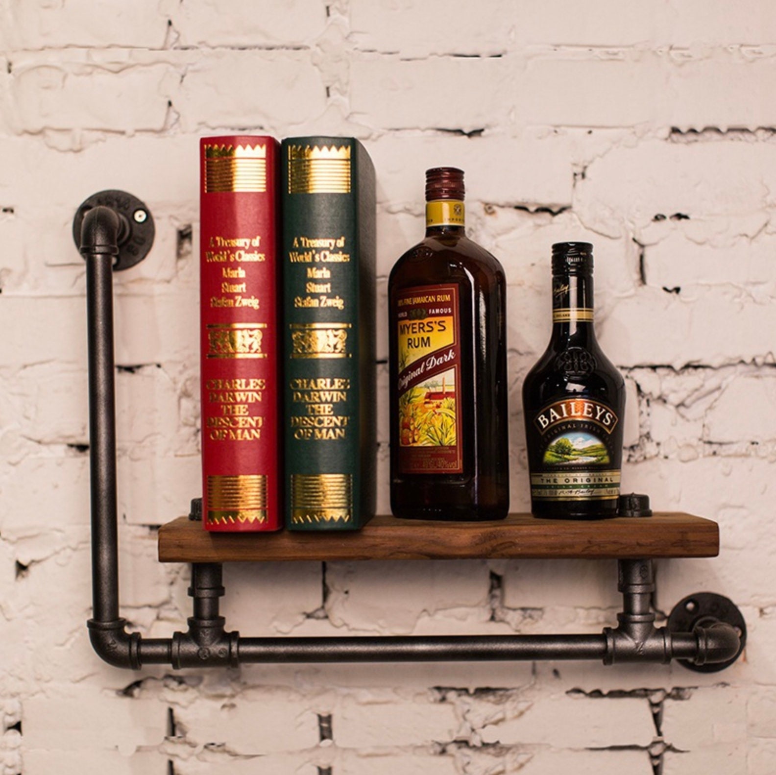 Steampunk Shelf Rustic Shelf Decor Floating Shelf Storage Etsy
