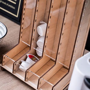 Personalized Coffee Pod Storage, Wooden Coffee Pod Organizer, Coffee Pod Holder, Engraved Coffee Pod Storage, Kitchen Coffee Pod Holder
