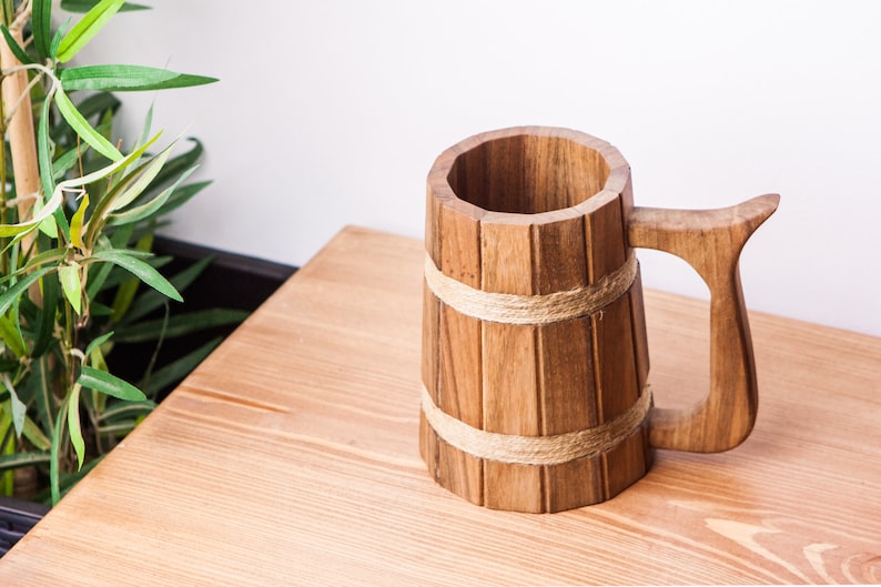 Wooden Beer Mug,personalized Wooden Beer Stein,wooden Tankard,engraved