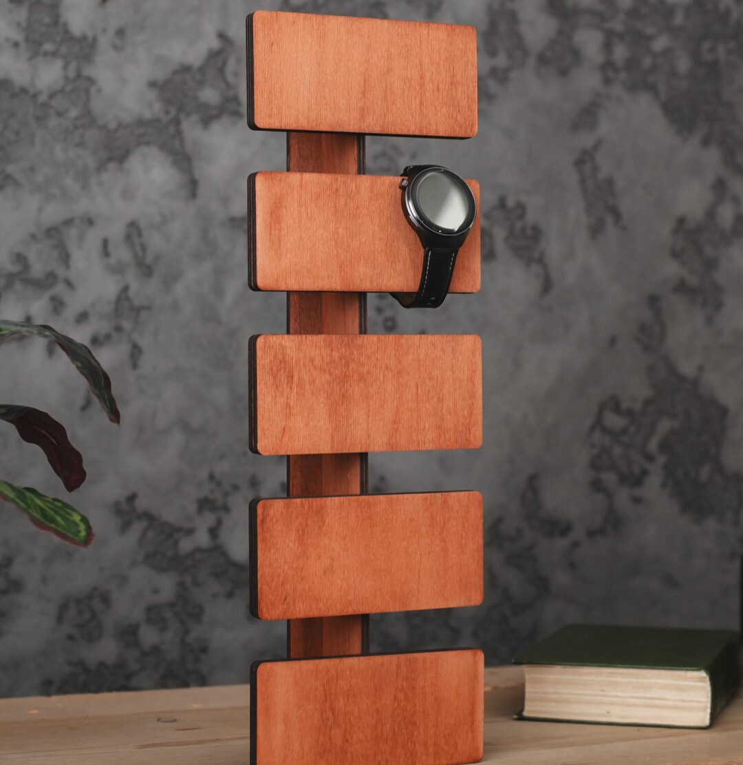 Wooden Watch Display Holder, Personalized Wooden Watch Stand, Custom ...