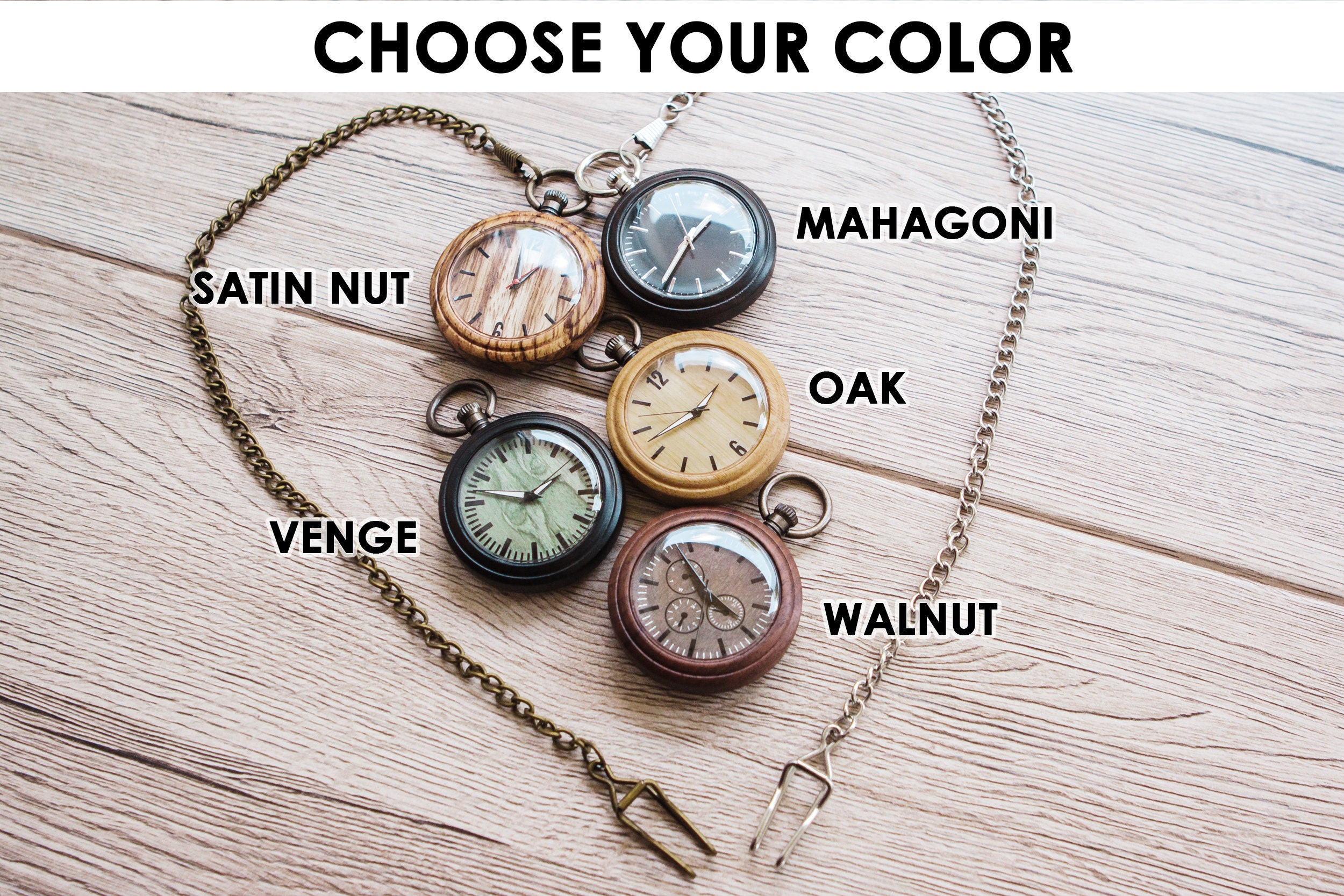 Custom Wooden Pocket Watchpersonalized Mens Pocket Etsy