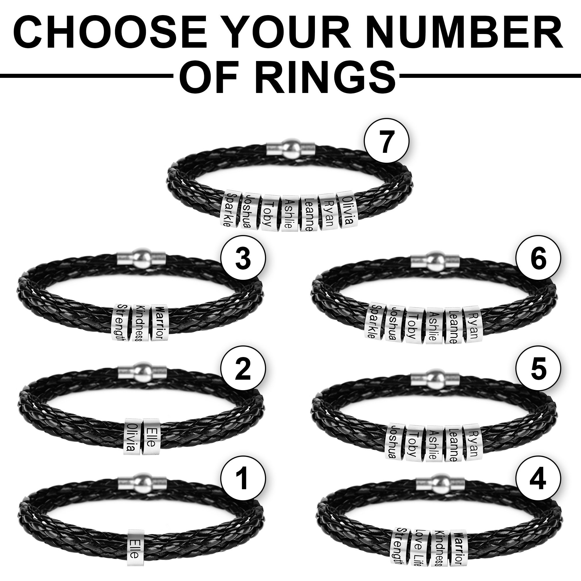 Leather Bracelet Dad, Handmade Mens Bracelet, Engraved Name Bracelet