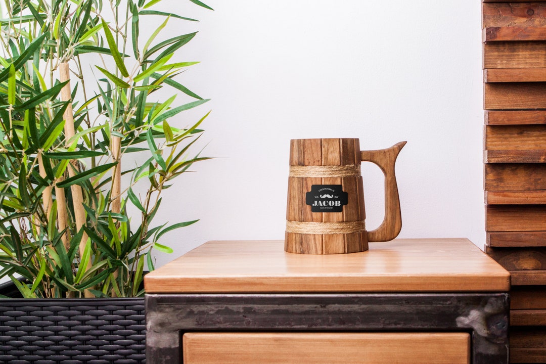 Wooden Beer Mug,personalized Wooden Beer Stein,wooden Tankard,engraved