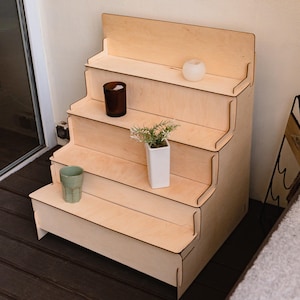 Présentoirs personnalisés en bois, Présentoir de commerçant en contreplaqué, Présentoir de commerçant en bois fait main, Présentoir de commerçant fait main