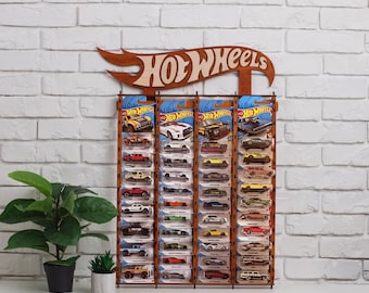 Wooden Toy Car Wall Rack, Toy Car Display, Toy Car Wall Rack, Model Car Display Case, Wooden Car Shelf, Wall Mounted Car Shelf