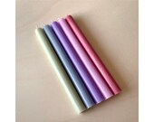 Coloured Dinner Candles, 5 piece set in Sage Rose